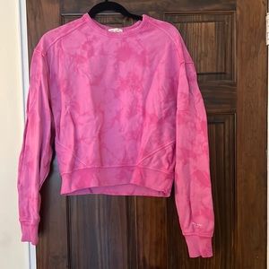 Rag & bone pink tie dye crew neck sweatshirt